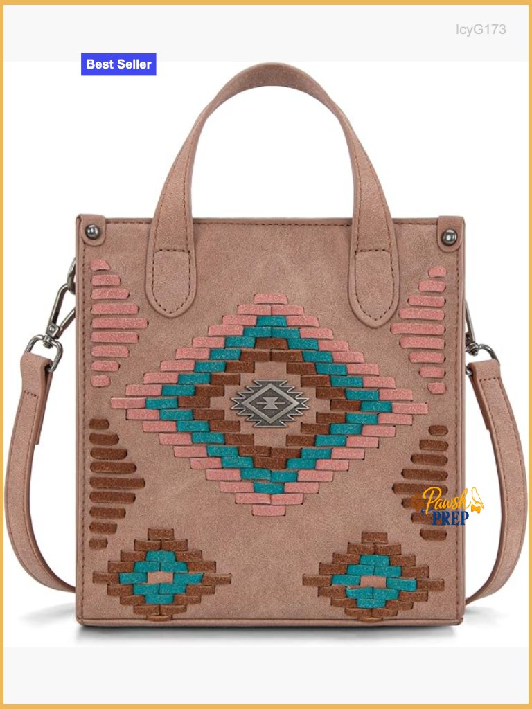 Western Aztec Print Small Crossbody Bag Top Handle Purse